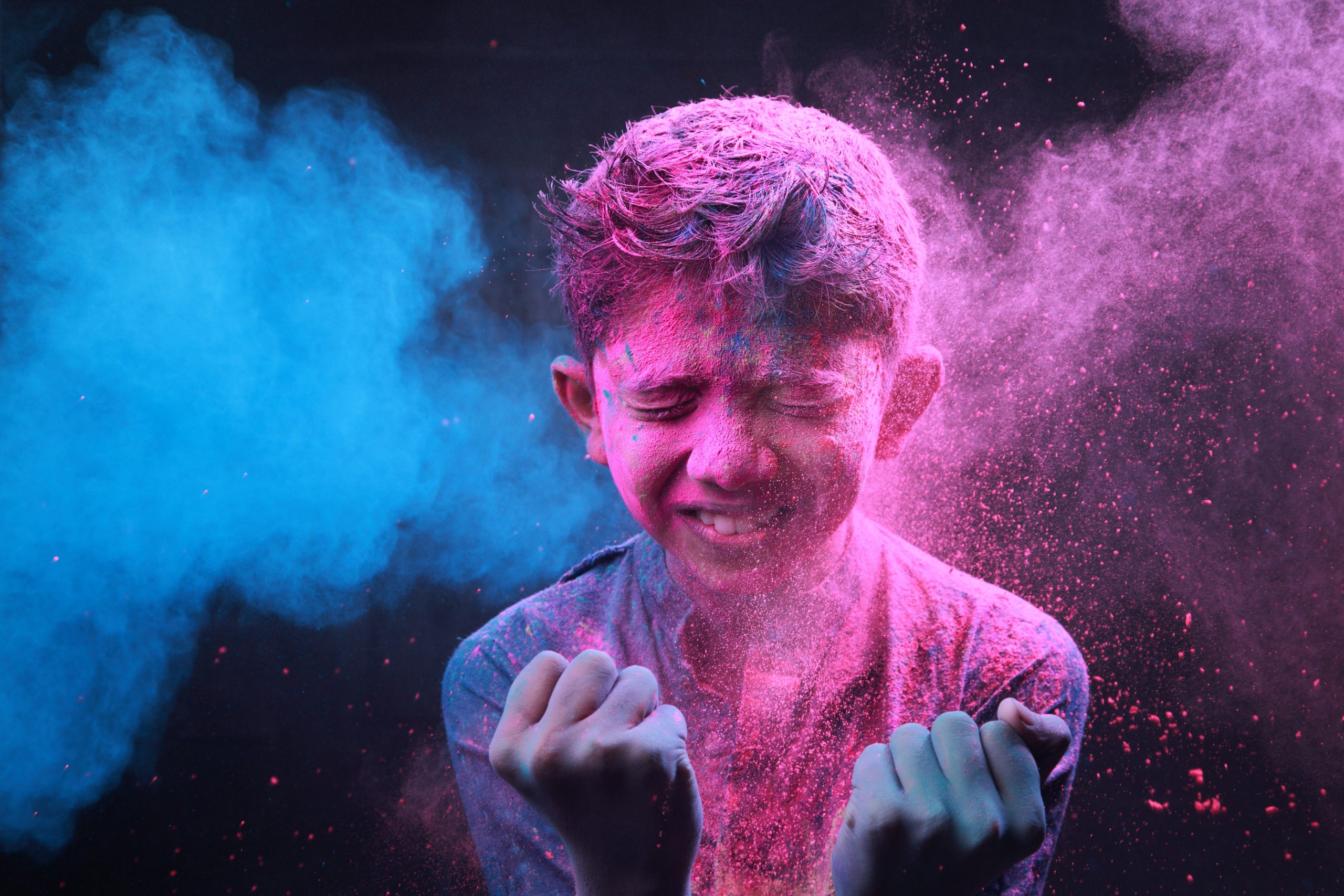 Little,Boy,Plays,With,Colors.concept,For,Indian,Festival,Holi